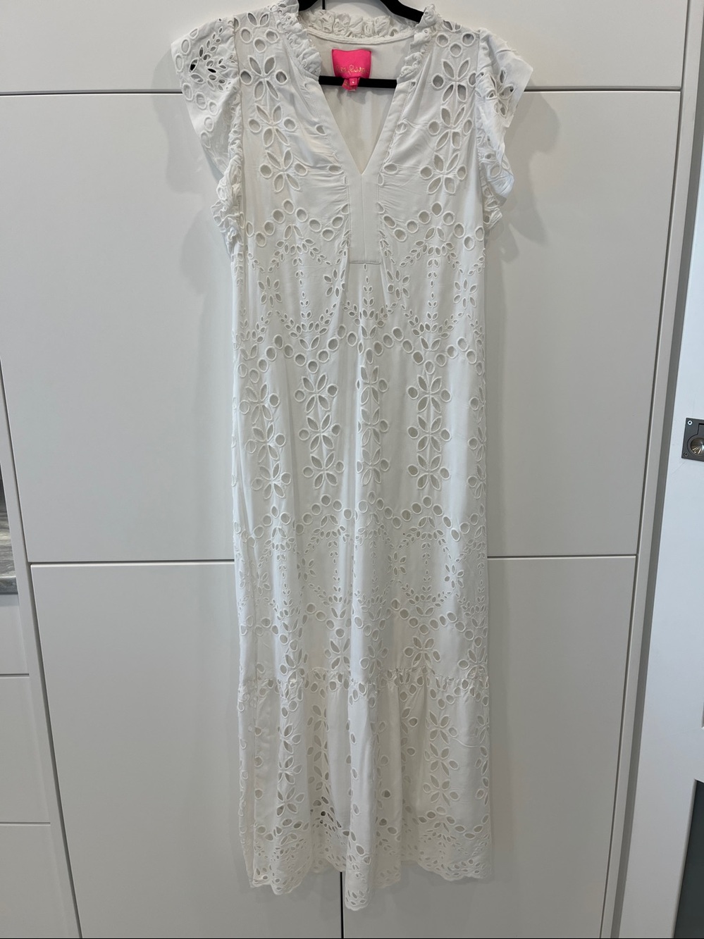 Lilly Pulitzer | Klaudie Ruffle Sleeve Eyelet Midi Dress | Sz 4